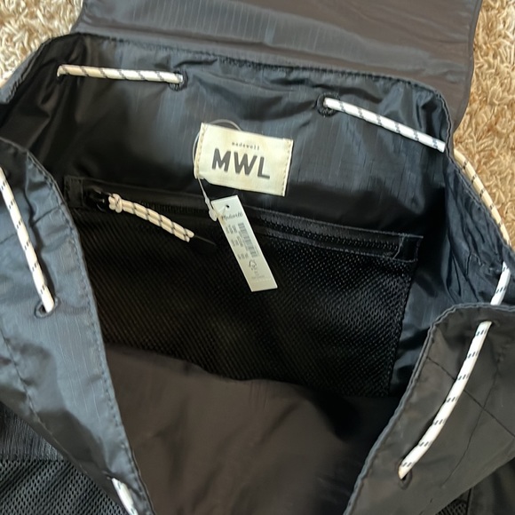 Madewell The MWL (Re)Sourced Ripstop Nylon Backpack NWT Black - Picture 11 of 13